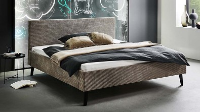 Luxusní čalouněná postel AVOLA Taupe manželské dvojlůžko