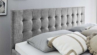 Luxusní čalouněná postel EMPIRE Grey manželské dvojlůžko