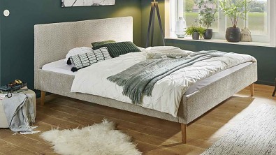 Luxusní čalouněná postel KRETA Taupe manželské dvojlůžko