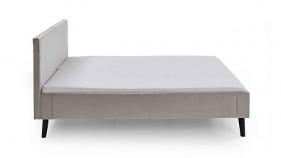 Luxusní čalouněná postel LEIRA béžová manželské dvojlůžko