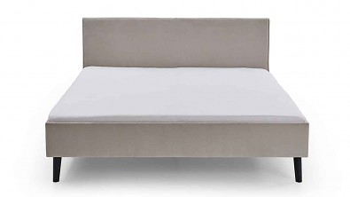 Luxusní čalouněná postel LEIRA béžová manželské dvojlůžko