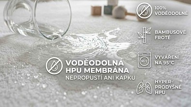 Dětský bambusový matracový chránič pod prostěradlo VELFONT BAMBOO