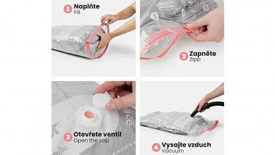 Sada 2ks vakuových úložných pytlů Compactor Aspispace