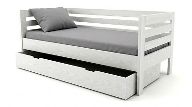 Masivní rohová postel PAVEL do U s přistýlkou – Multifunkční lůžko z buku/dubu