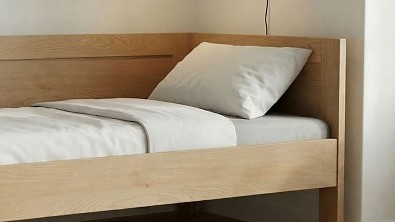 Postel z masivu TRIO do L - olej biofa Transparentní přírodní