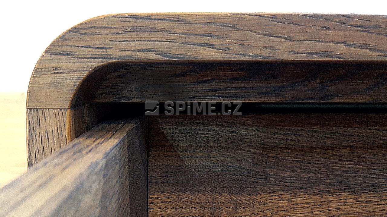 Dřevěná komoda z masivu DEIRA, Masiv: Dub, Odstín: Olej Grau Blau #07