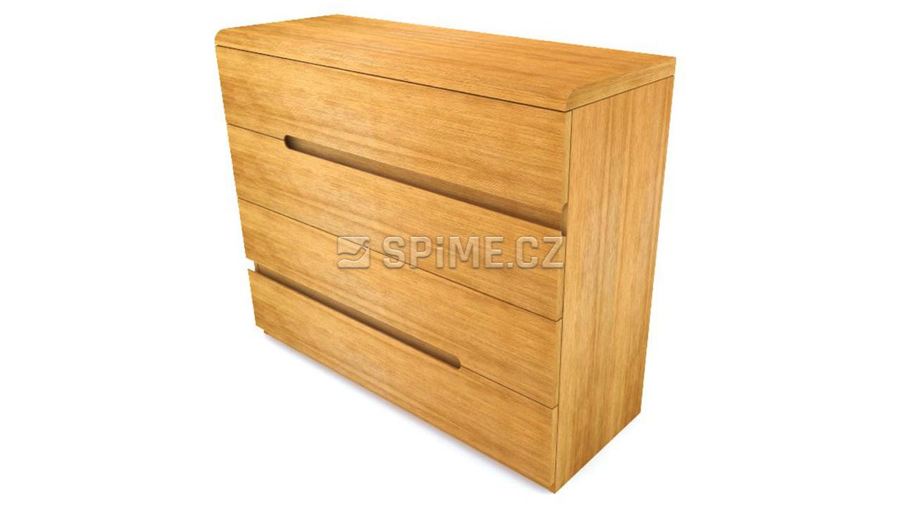 Dřevěná komoda z masivu PALERMO, Materiál: Masiv Dub, Odstín: Olej BIOFA Transparent #07