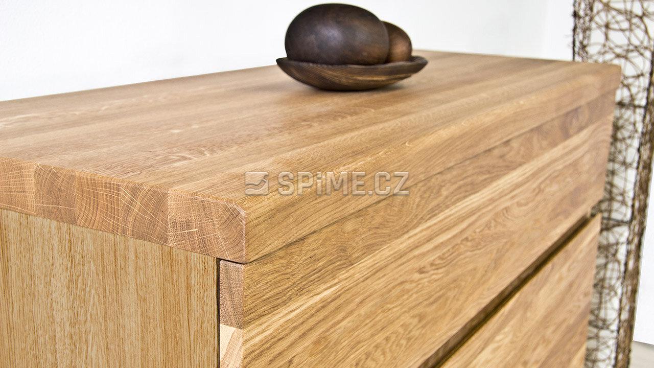 Dřevěná komoda z masivu PALERMO, Materiál: Masiv Dub, Odstín: Olej BIOFA Transparent #03