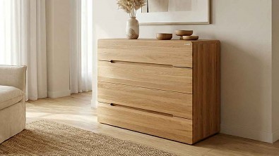 Komoda z masivu LAGO, Materiál: Masiv Dub, Odstín: Olej Transparent #03