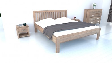 postel z bukového masivu BELNA 4 cm masiv 180x200
