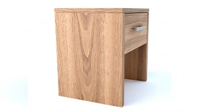 Noční stolek COMODINO z masivu Buk, Odstín Olej Grau