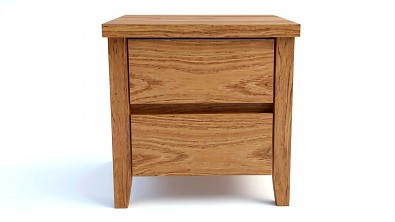 Dřevěný noční stolek z masivu IBIZA, Materiál: Masiv Dub, Odstín: Olej Nuss Braun #04