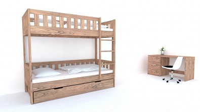 Patrová postel z masivu CHILD Buk 90-90