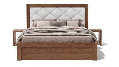 Postel s úložným prostorem ENZO dub čelní pohled