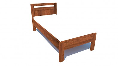 jednolůžková postel z bukového masivního dřeva Brener