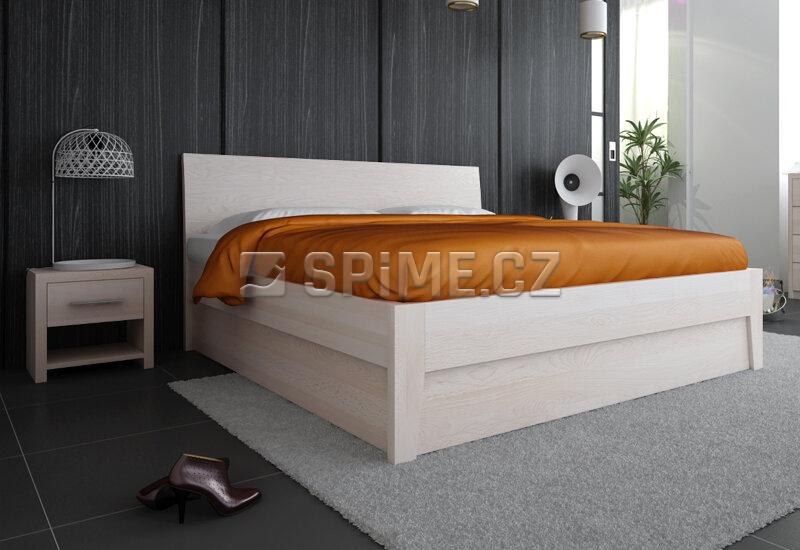 postel s úložným prostorem z masvu buk Ibiza