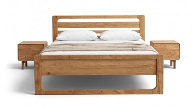 Luxusní postel z poctivého masivu RECCO – designové manželské dvoulůžko