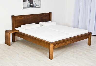 Dřevěná postel Vario buk - Moření Ořech + AU Lak