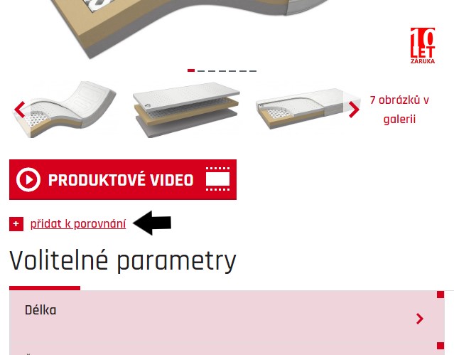 přidat k porovnání