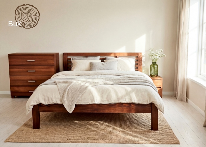 Postele z bukového masivu Gabriela