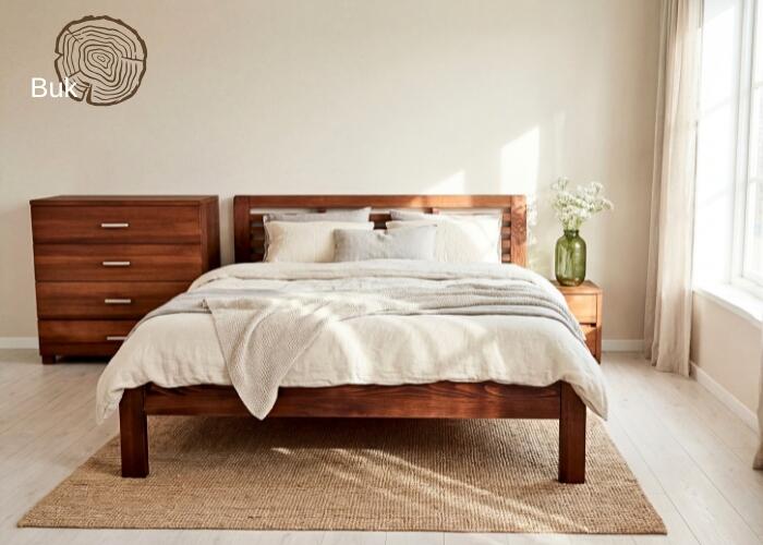 Postele z bukového masivu Gabriela