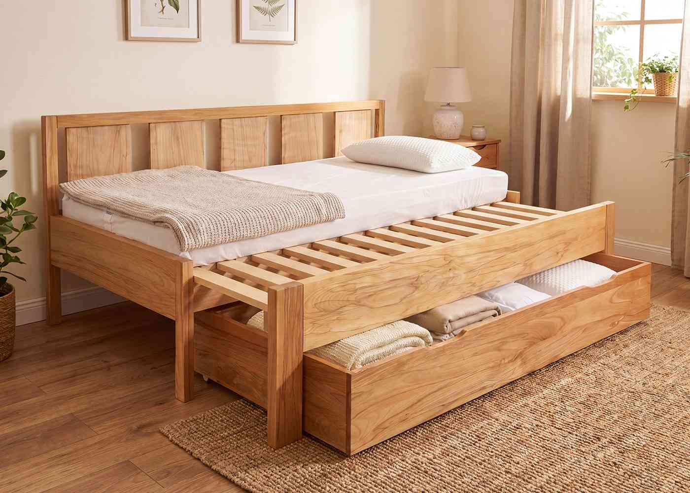 Rozkládací postel z masivu FAVARO #1