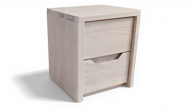 Postelia Dřevěný noční stolek z masivu TENNO 2x zásuvka