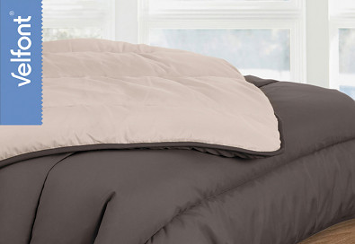 VELFONT DENVER Přikrývka z dutého vlákna 150x220 cm celoroční, Taupe