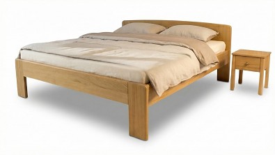 Postel Postelia DANIELO Buk 180x200 - dřevěná postel z masivu o šíři 4 cm