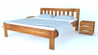 Dřevěná Postel Postelia ANY, 180x200 cm, dub o šíři masivu 4 cm