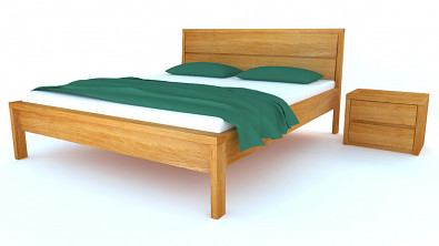 Postel Postelia MILANO Dub 180x200 - dřevěná postel z masivu o šíři 4 cm