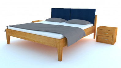 Designová postel Postelia THÉRA Dub 160x200cm - dřevěná postel z masivu o šíři 4 cm Obrázek