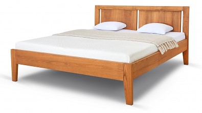 Postel Postelia GITA Buk 160x200 - Dřevěná postel z masivu, bukové dvoulůžko o šíři masivu 4 cm