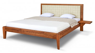 Postel Postelia BERGAMO Dub 180x210 - dřevěná postel z masivu o šíři 6 cm