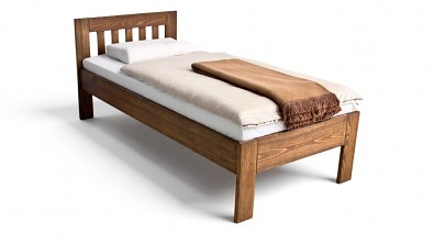 Postel Postelia SANY Buk 100x200 - Dřevěná postel z bukového masivu je jednolůžko s rozměry: 90 x 200 cm nebo 80 x 200 cm