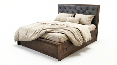 Postel z masivu s úložným prostorem PAPILO