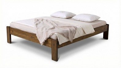 Postel z masivu Postelia EASY Buk 140x200 cm, jednoduchá postel s masivní konstrukcí
