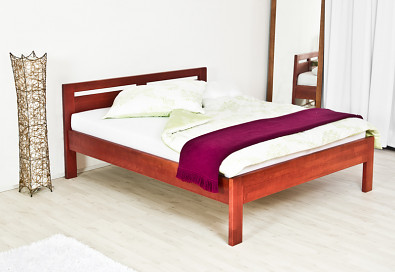 Postel Postelia GENEVA BUK 180x200 - Délka postele: 200 cm, Šířka postele: 180 cm, Výška hlavového čela: 85 cm,  Materiál: Masiv BUK, Odstín: Olej Transparent přírodní odstín, Středová lať: 1x noha