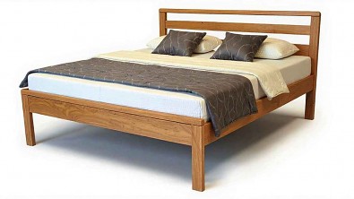Postel z masivu Postelia PEDRO Dub 160x200 cm, manželské dubové dvoulůžko