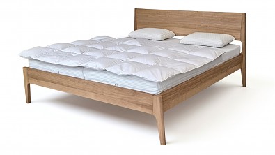 Designová postel Postelia ADRIA Buk jádrový 160x200cm - dřevěná postel z masivu o šíři 4 cm