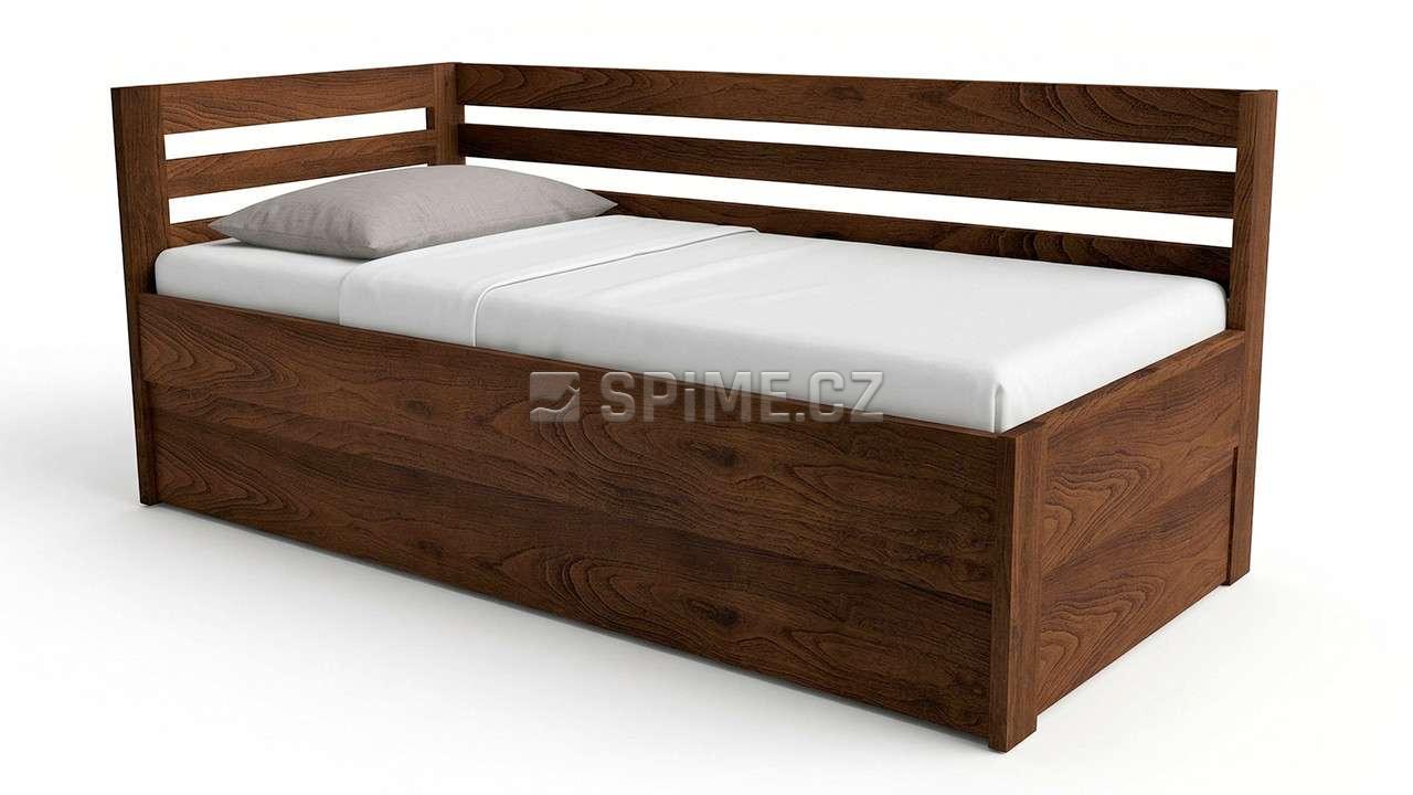 Postel z masivu PAVEL do L s úložným prostorem
