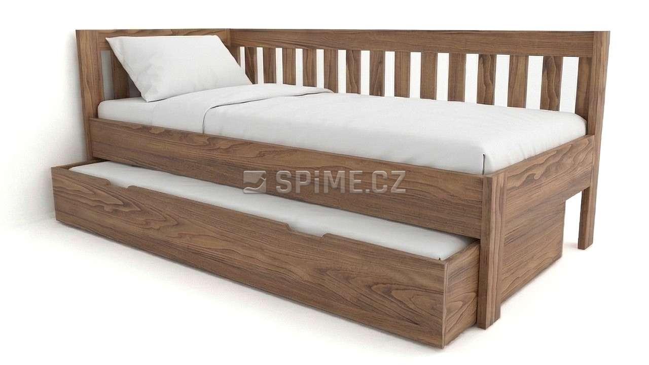 Postel z masivu SANY do L s přistýlkou