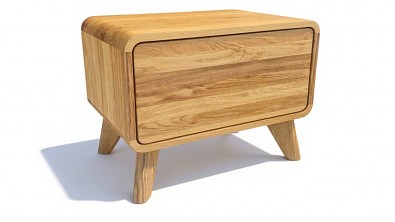 Dřevěný Postelia noční stolek DEIRA 1Z 50x40x45 cm - Provedení masiv Buk nebo za příplatek Dub