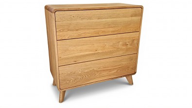 Dřevěná komoda z masivu DEIRA - Provedení masiv Buk nebo za příplatek Dub