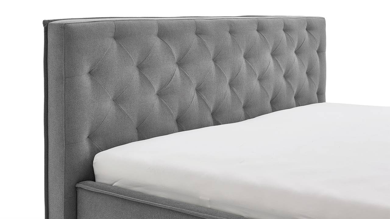 Designová čalouněná postel Postelia NEAPEL 180x200 cm Grey manželské dvojlůžko (obrázek 4)