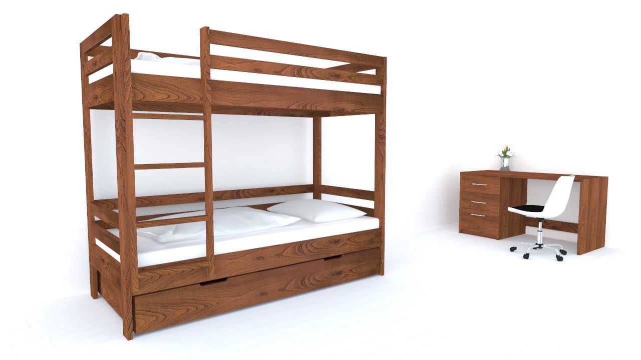 Postelia Patrová postel KIDS Buk 2v1 80x200 cm z masivu (obrázek 3)