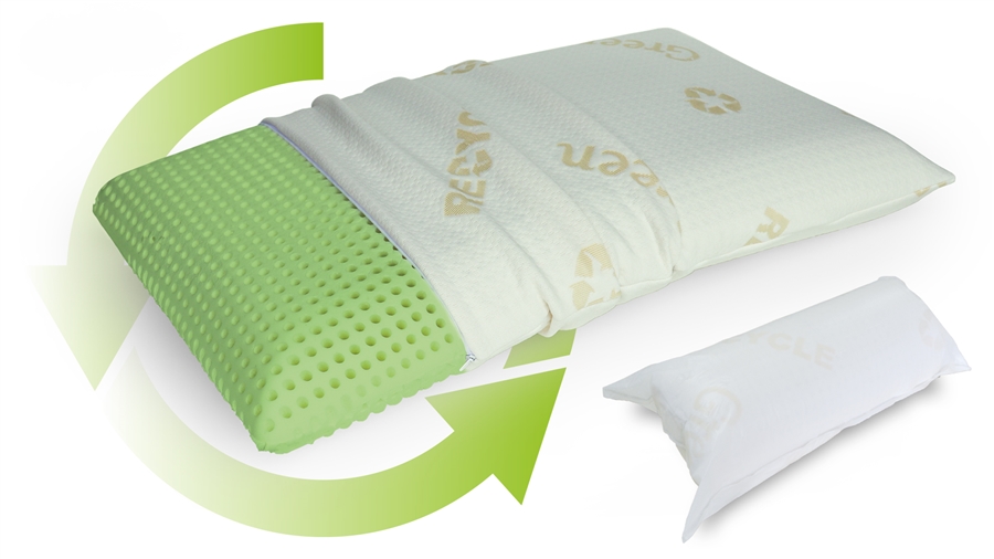 Polštář Postelia GREEN RECYCLE AIR 73x42 cm z paměťové pěny s použitím bio-polyolů Obrázek