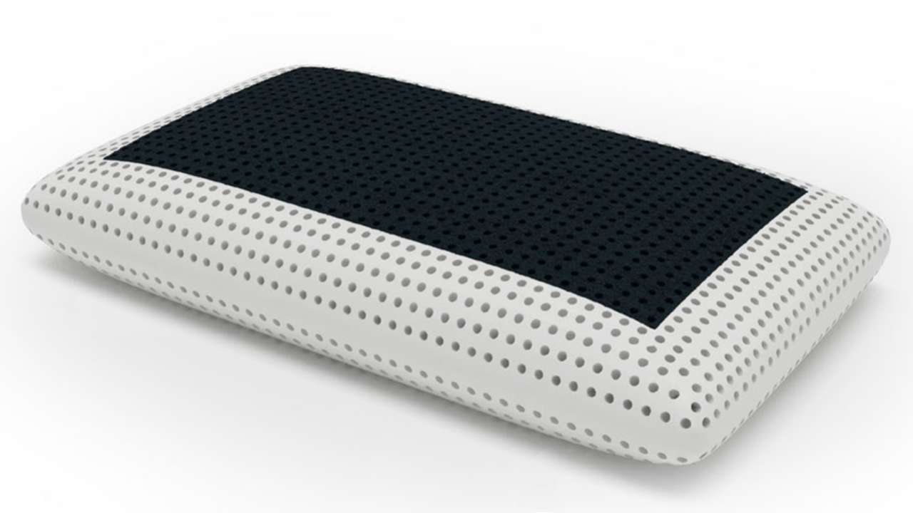 Polštář Postelia VISCO CARBON AIR 73x42 cm z perforované líné pěny Obrázek