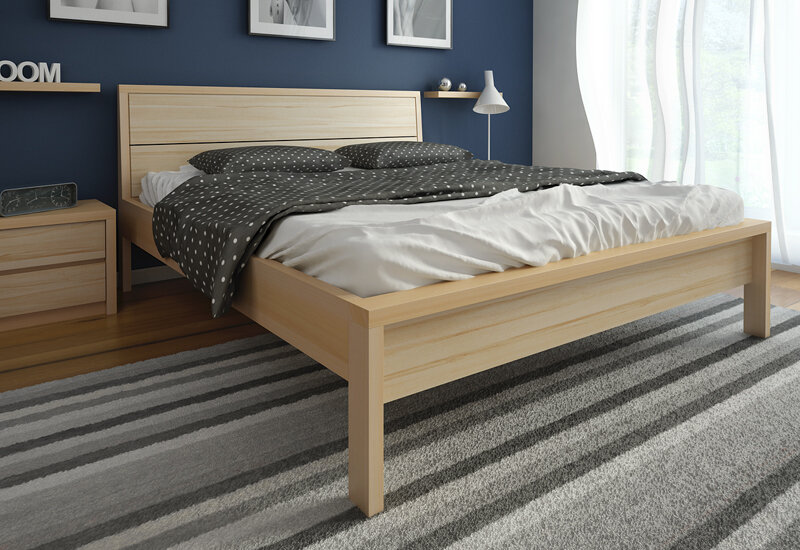 Postel Postelia MILANO Dub 180x200 - dřevěná postel z masivu o šíři 4 cm (obrázek 13)