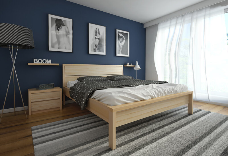 Postel Postelia MILANO Dub 180x200 - dřevěná postel z masivu o šíři 4 cm (obrázek 12)